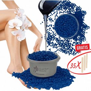 Guardian Beauty Wax Bonen Ontharing - 1000g - Hypoallergeen - Fresh Linen Scent - incl. 35 Wax Spatels - Harskorrels - Wax Parels - Hard Wax Bonen