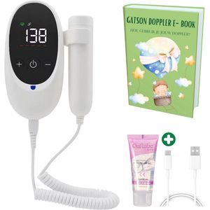 Gatson - Premium Doppler - Baby Hartje Monitor - USB Oplaadbaar - Inclusief E-book en Doppler Gel