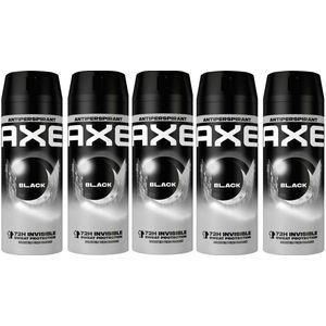 MULTI BUNDEL 5 stuks Axe BLACK DRY - deodorant - spray 150 ml