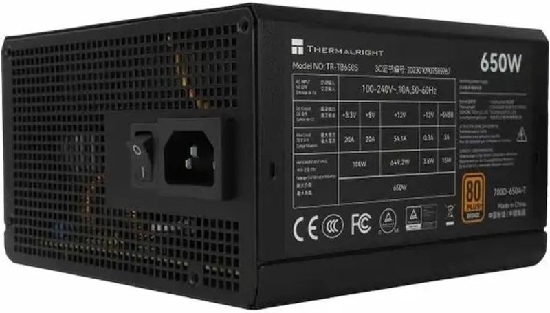 Thermalright - Voeding TB-650S - 80+ Brons - 650 W
