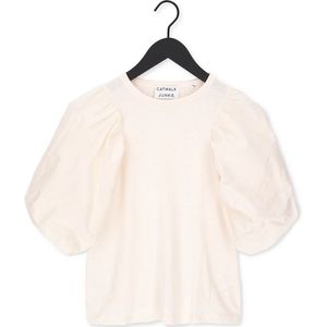 Catwalk Junkie Ts Aiden Tops & T-shirts Dames - Shirt - Ecru - Maat XS