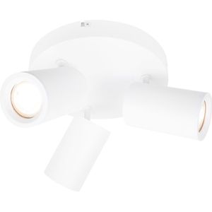 Ledvion - LED Plafondspot, Wit 3-lichts, Dimbaar, 3W, 4000K, Vierkant, Kantelbaar, GU10 fitting & Lamp, IP20