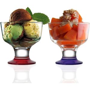 LAV Destina Ijsglazen Kristalglas, 6 x 285ml, dessert-ijs glazen schaal