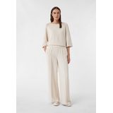 Pantalon - Effen - Crêpe - Wide Leg - High Waist