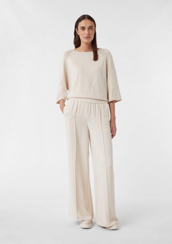 Pantalon - Effen - Crêpe - Wide Leg - High Waist