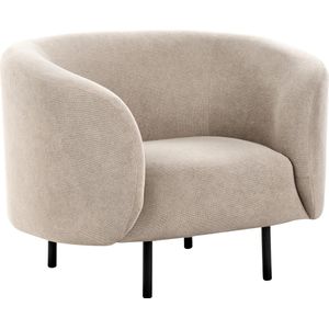 LOEN - Fauteuil - Taupe - Polyester