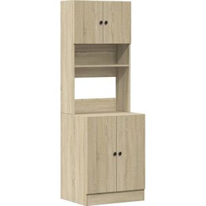 vidaXL - Keukenkast - 60x50x180 - cm - bewerkt - hout - sonoma - eikenkleurig