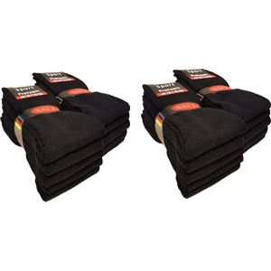 sportsokken werksokken tennissokken (20 paar zwart) 39/42