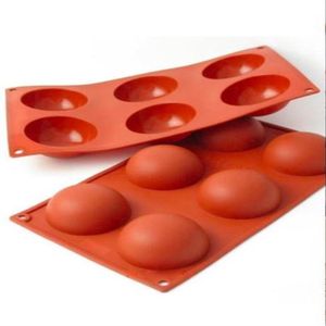 CHPN - Siliconen mal - Bakvorm - Chocolademal - Vorm voor chocolade - Cakevorm - 6 Halve bollen - Perfect voor het maken van ronde baksels - 5CM diameter - 1 mal