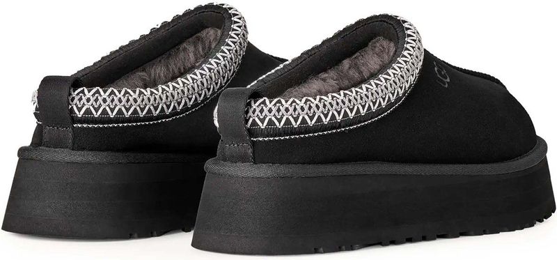 Ugg - Tazz II - Pantoffel - Zwart - Wol - Gezellige Zwarte Pantoffel met Plateauzool