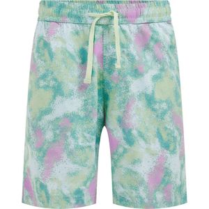 WE Fashion Heren relaxed fit chinoshort met dessin