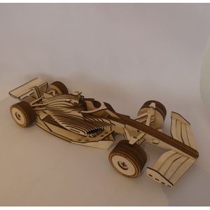 Formule 1 auto - XXL - 65 cm x 30 cm - houten bouwpakket - houten modelbouw - bouwmodel - bouwpakket - duurzaam