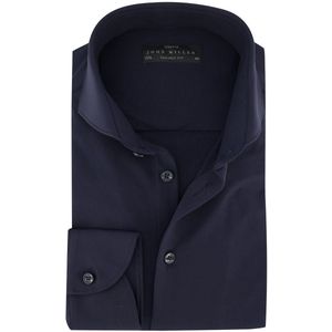 John Miller tailored fit overhemd donkerblauw