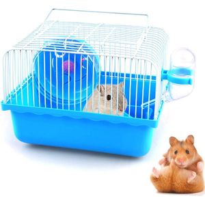 Villa Huisdierenhok Draagbare Kooi voor Hamsters en Muizen - Met Accessoires - 23 cm x 17 x 15 cm