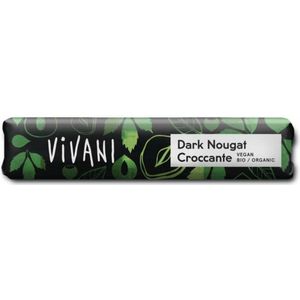 Vivani Chocolade Reep Dark Nougat 18 x 35GR - Voordeelverpakking
