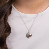 Engelsrufer - Hanger - 925 Zilver - Tweekleurig - Hart Vleugel