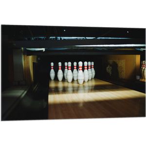 Vlag - Bowlen - Pionnen - Baan - Sport - Hobby - 105x70 cm Foto op Polyester Vlag