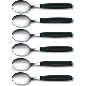Victorinox - Swissclassic - Tafellepels Set van 6 - Zwart - RVS - Kunststof Handvat