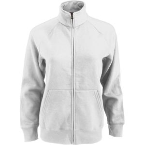 Fruit Of The Loom Dames/Vrouwen Dames-Fit Fleece Sweatshirt Jacket (Wit)