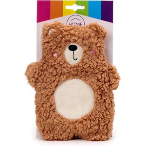 Puckator Magnetronknuffel beer - opwarmknuffel beer - warmie beer 22x18 cm - bruin/wit