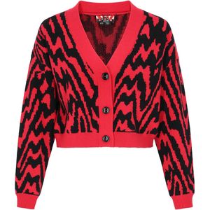 myMo - Mymo Rocks - Vest - Korte Gebreide Vest - Abstract Patroon