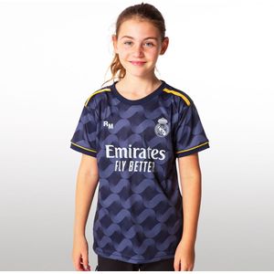 Real Madrid Uit Shirt Kids 23/24 - Maat 152 - Sportshirt Kinderen - Blauw