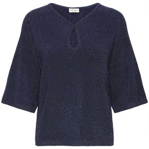 ICHI - IHCODY - Trui - Donkerblauw - Gebreide Truien