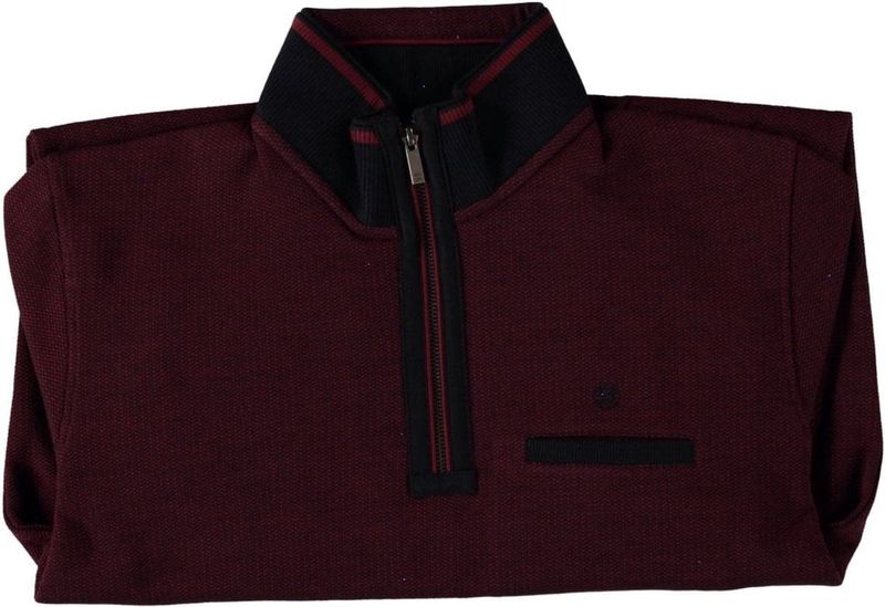 Fellows United Fellows United Pullover Half Zip Jaquard Interlock Bordeaux (42.2616 - 180)