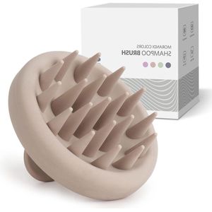Hoofdhuidborstel siliconen massageborstel voor peeling en hoofdmassage - vermindert roos kaki