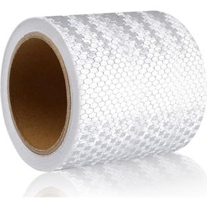 Zeynomax - Reflecterend plakband 10 meter x 10 cm - Wit - Waterdicht - Zelfklevend - Veiligheid - Markering.