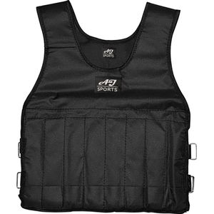 AJ-Sports Gewichtsvest 10kg - Gewichtsvesten - Weight vest - Gewichten - Verstelbaar Gewichtsvest - Krachttraining & Crossfit Trainingsvest - Hardlopen - Cardio - Zwart