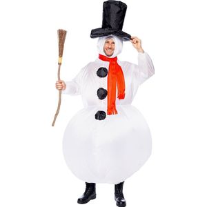 FUNIDELIA Opblaasbaar Sneeuwpop Kostuum voor volwassenen - Ons Size