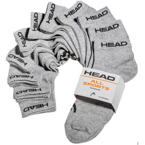 Hoofdelementen sneaker sokken 11-pack melange grijs 43-46