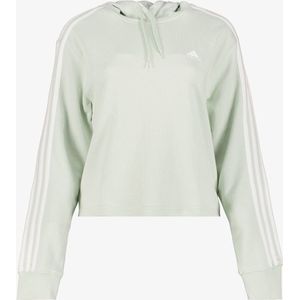 Adidas Essentials 3-Stripes Crop dames hoodie mint - Groen - Maat XL