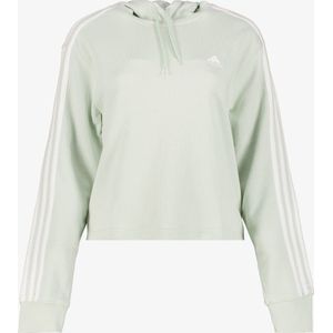 Adidas Essentials 3-Stripes Crop dames hoodie mint - Groen
