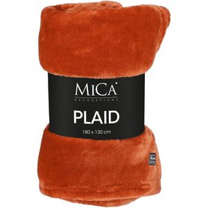 Mica - Fleece Deken - Terra - 130 x 180 cm - Polyester