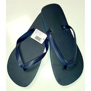 Evora teenslippers donkerblauw blauw - 1 paar blauwe slippers - maat 42/43 - flip flops - PE slipper large