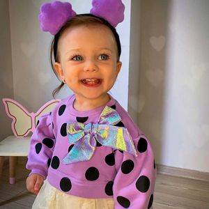 Cumino Baby meisjes jurk met tule rokje lila 3-6m / 62 Lila