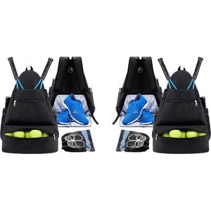 Tennistas Dames – Tenniszak - Tennistas kind – Tennis Rugzak – Tennisrugzak Met Schoenenvak - Tennis Rugtas Met Plek voor 2 Rackets – Unisex – Voor Dames En Heren - Sporttas
