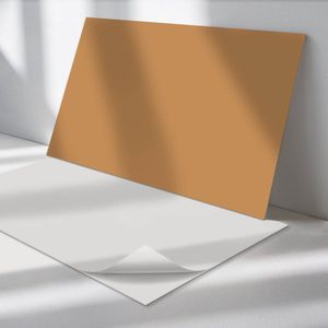 Wallfluent Vinyl Wandpaneel - Kleur Oranje Wandpaneel PVC - 100 cm x 50 cm - Oranje Vinyl Wandpaneel - Set van 1 - Rechthoekig Wandbekleding Vinyl - Patroon Wandpaneel - Zelfklevend Wandpaneel - Wandpaneel Keuken en Badkamer