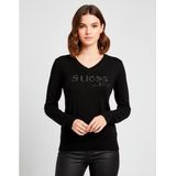 Guess, Dames, Truien, Zwart, Maat: 2XL Viscose,