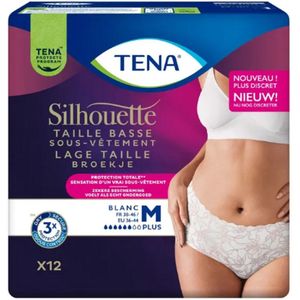 Tena Silhouette Plus Wit - Lage taille Medium - 6 pakken van 12 stuks