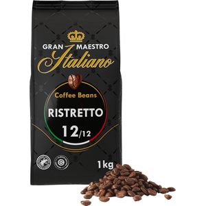 Gran Maestro Italiano – Ristretto - Koffiebonen - Bonen voor Ristretto - Krachtige Smaak - 1kg