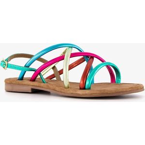 Harper leren sandalen metallic meerkleurig - Roze - Maat 41