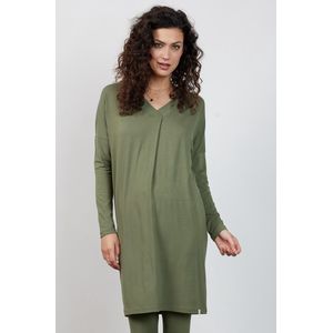 DIDI Dames Loose dress Indy in Dusty olive maat 44