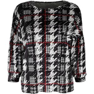 Alba Moda Shirt Shirt mit Hahnentrittdessin