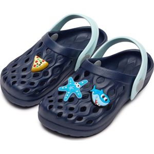 Ladeheid Clogs Kinderen - Tuinschoenen - Lichte - Kinderschoenen - Meisjes - Jongens – Marineblauw – 24/25 - LA-CA-FlowKidsJib