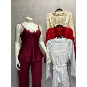 Zijde Dames Pyjama Set - Gold