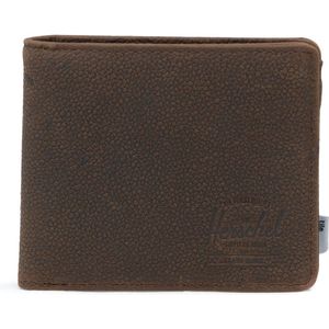 Herschel Leren Portemonnee Roy Plus Coin Wallet + Tile Brown Pebbled Nubuck Bruine