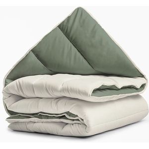 Zavelo Easy All-in-one-Dekbed Groen/Creme-Lits-Jumeaux (240x200 cm)